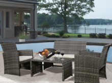 Goplus 4 PC Rattan Patio Furniture Set Review