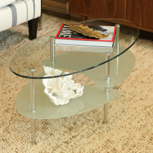 Walker Edison Glass Oval Coffee Table Review