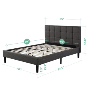 Zinus Upholstered Square Stitched Platform Bed Review