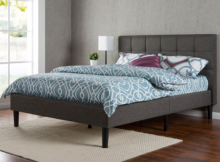 Zinus Upholstered Square Stitched Platform Bed Review